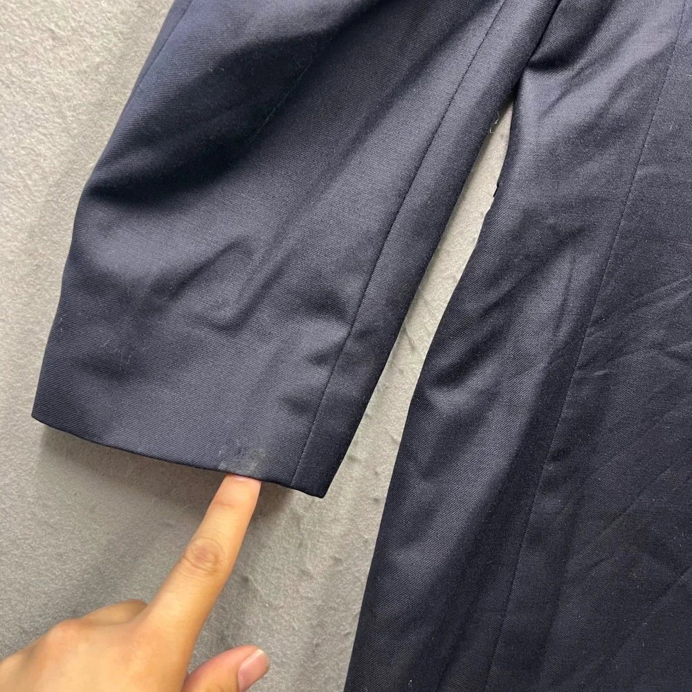 Lauren Ralph Lauren Mens Navy Blue 100% Wool Gold Button Blazer Sport Coat 40L